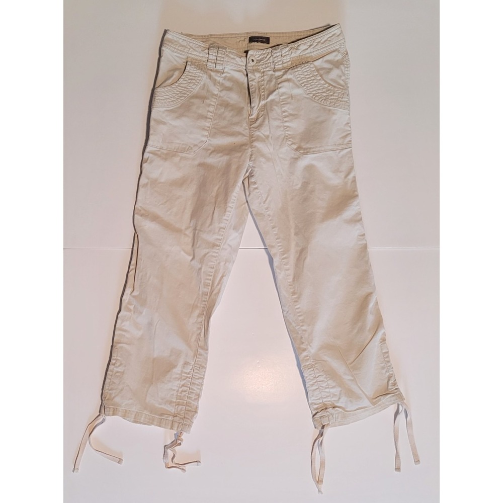 Denver Hayes Women's Beige Capris Size‎ 2 Mid Rise Knee Length
